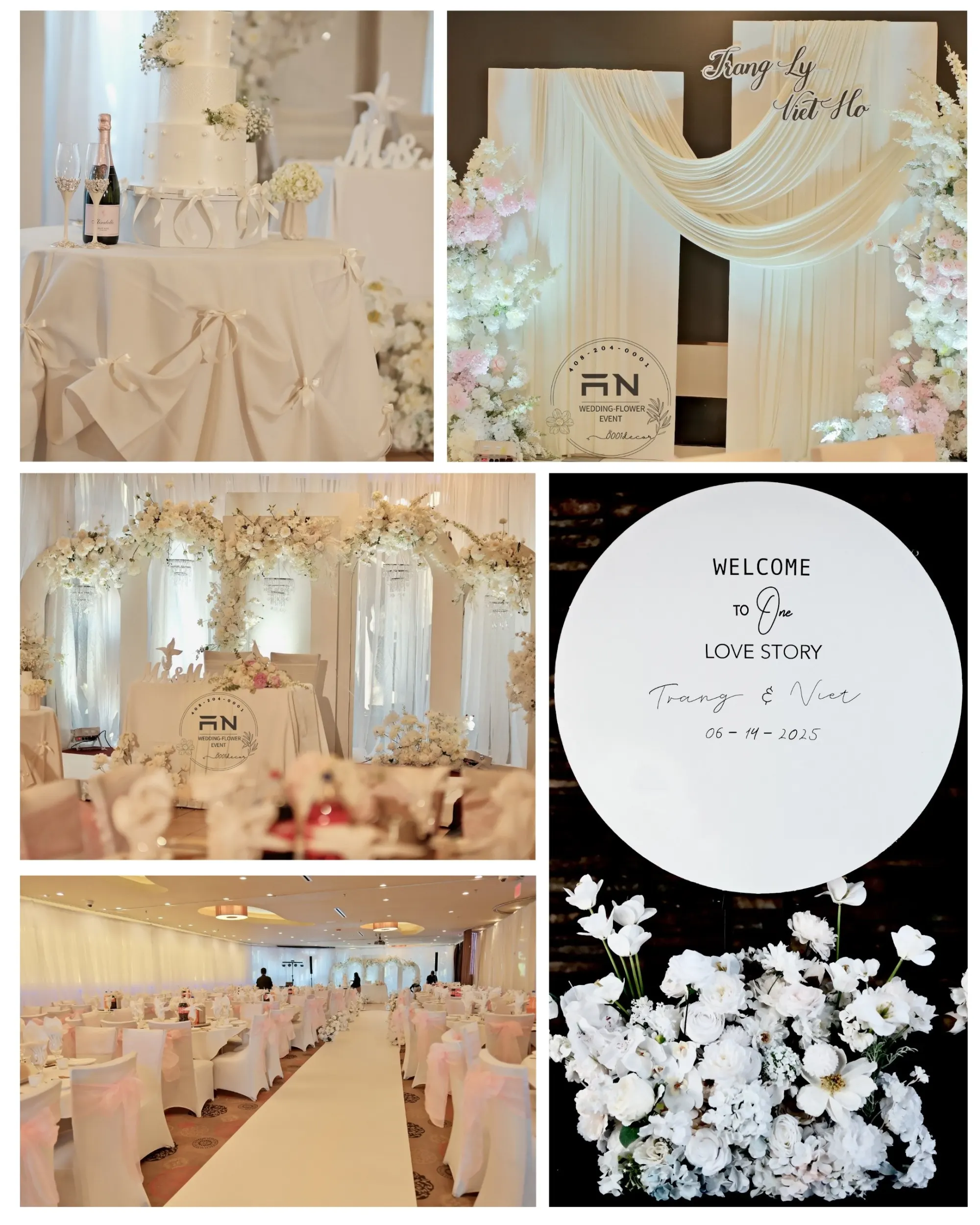 Wedding decoration San Jose — ivory reception by 0001Decor